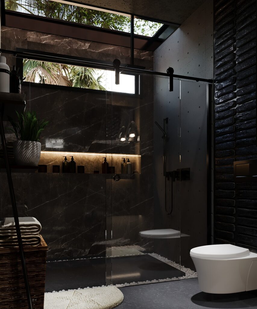 dark theme toilet designs