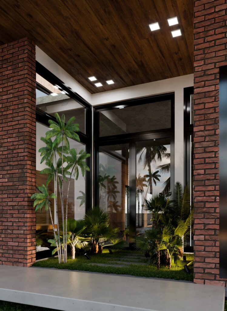 tropical garden entry